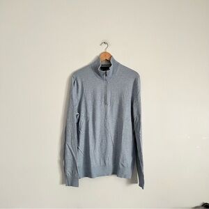 Banana Republic Light Blue Half-Zip Sweater Cashmere Blend